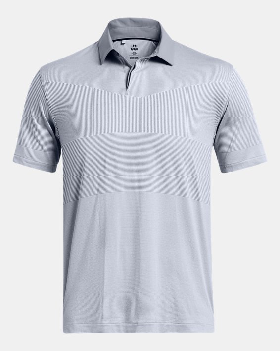 Men's UA Tour Tips Jacquard Polo in Gray image number 3